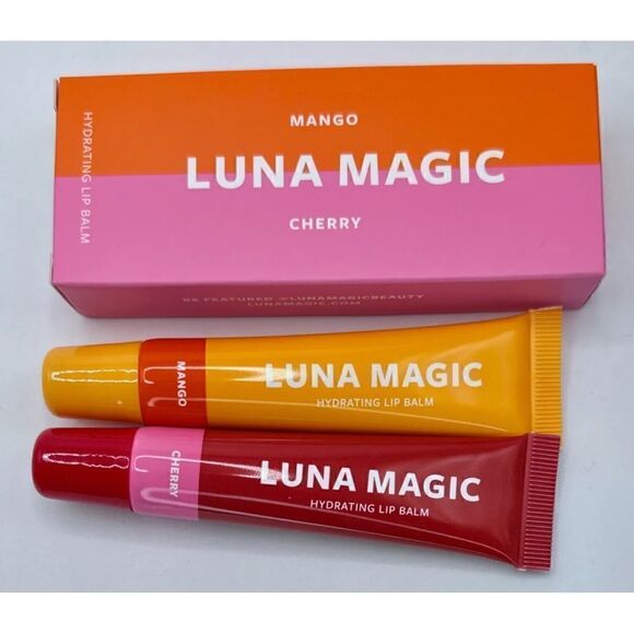 🌟$15 Luna Magic Lush & Plush Hydrating Lip Balm Duo - My Cherry & Mango Tango - Picture 2 of 6